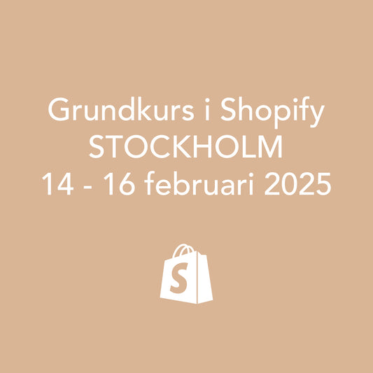 Kom igång med Shopify - 3-dagarskurs