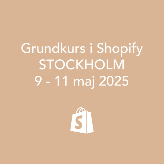 Kom igång med Shopify - 3-dagarskurs
